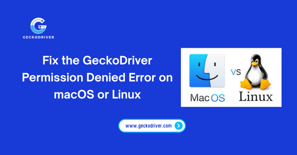 Fix the GeckoDriver Permission Denied Error on macOS or Linux